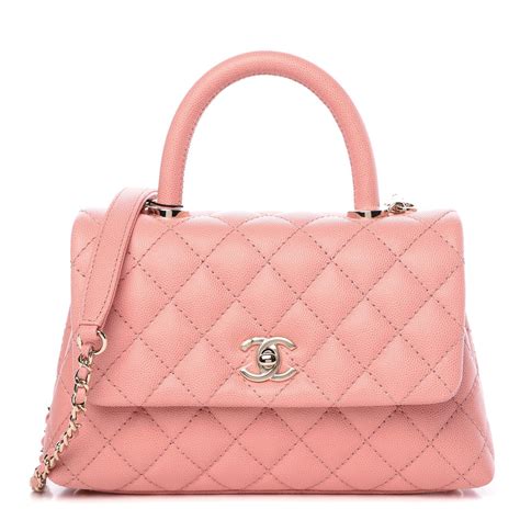 chanel pink coco handle|Chanel coco top handle small.